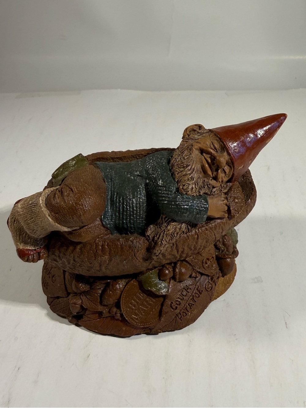 Vintage 1988 Signed Tom Clark Couch Potato Garden Gnome Figurine Home Décor